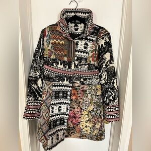 Artistic Patchwork Women's Jacket by Dor Dor Couture Medium Anthropologie